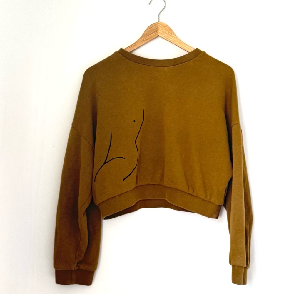 OAK + FORT - Cropped Mustard Sweater